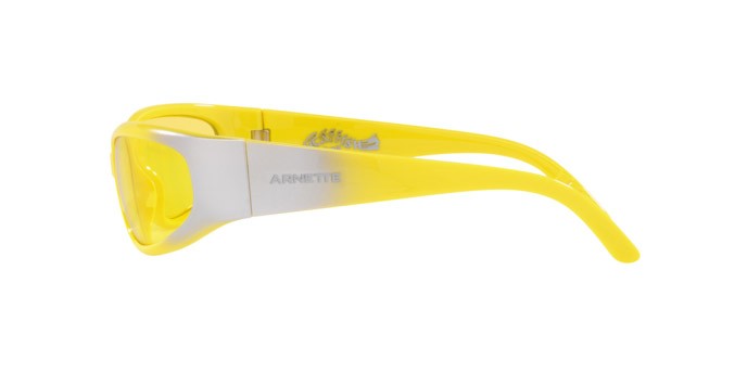 Sonnenbrillen Arnette Catfish AN 4302 (281685) farbe yellow grad metal silver form oval gläser yellow