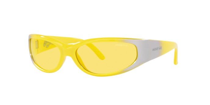 Sonnenbrillen Arnette Catfish AN 4302 (281685) farbe yellow grad metal silver form oval gläser yellow