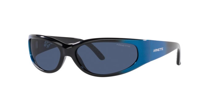 Sonnenbrillen Arnette Catfish AN 4302 (281880) farbe black grad metal blue form oval gläser dark blue