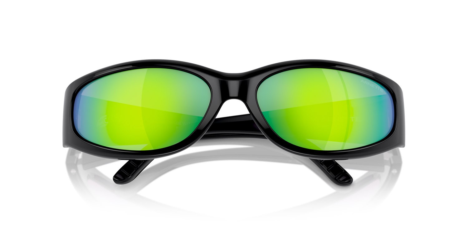 Sonnenbrillen Arnette Catfish AN 4302 (2949F2) farbe nero form oval gläser grigio verde specchiato