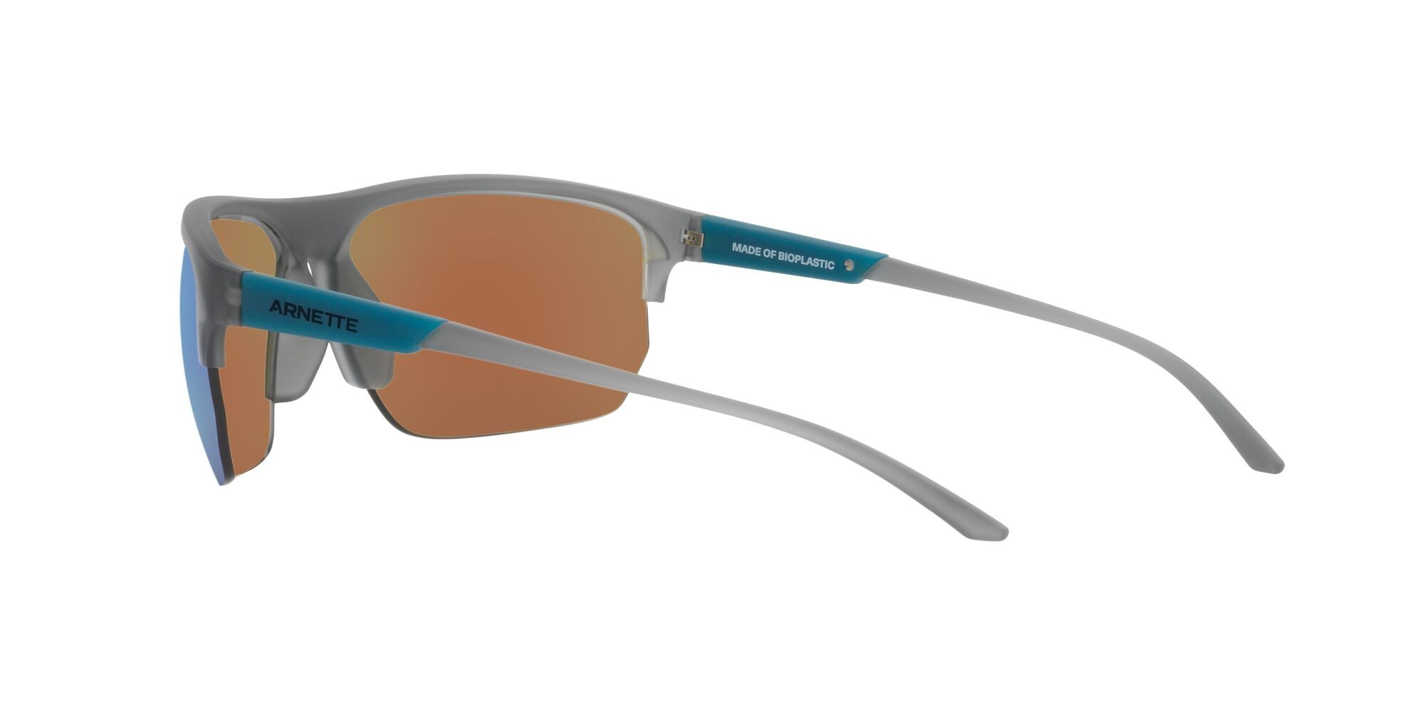 Sonnenbrillen Arnette Dean Ii AN 4308 (2848Y7) farbe grigio opaco trasparente form quadratisch gläser grigio chiaro specchiato blu