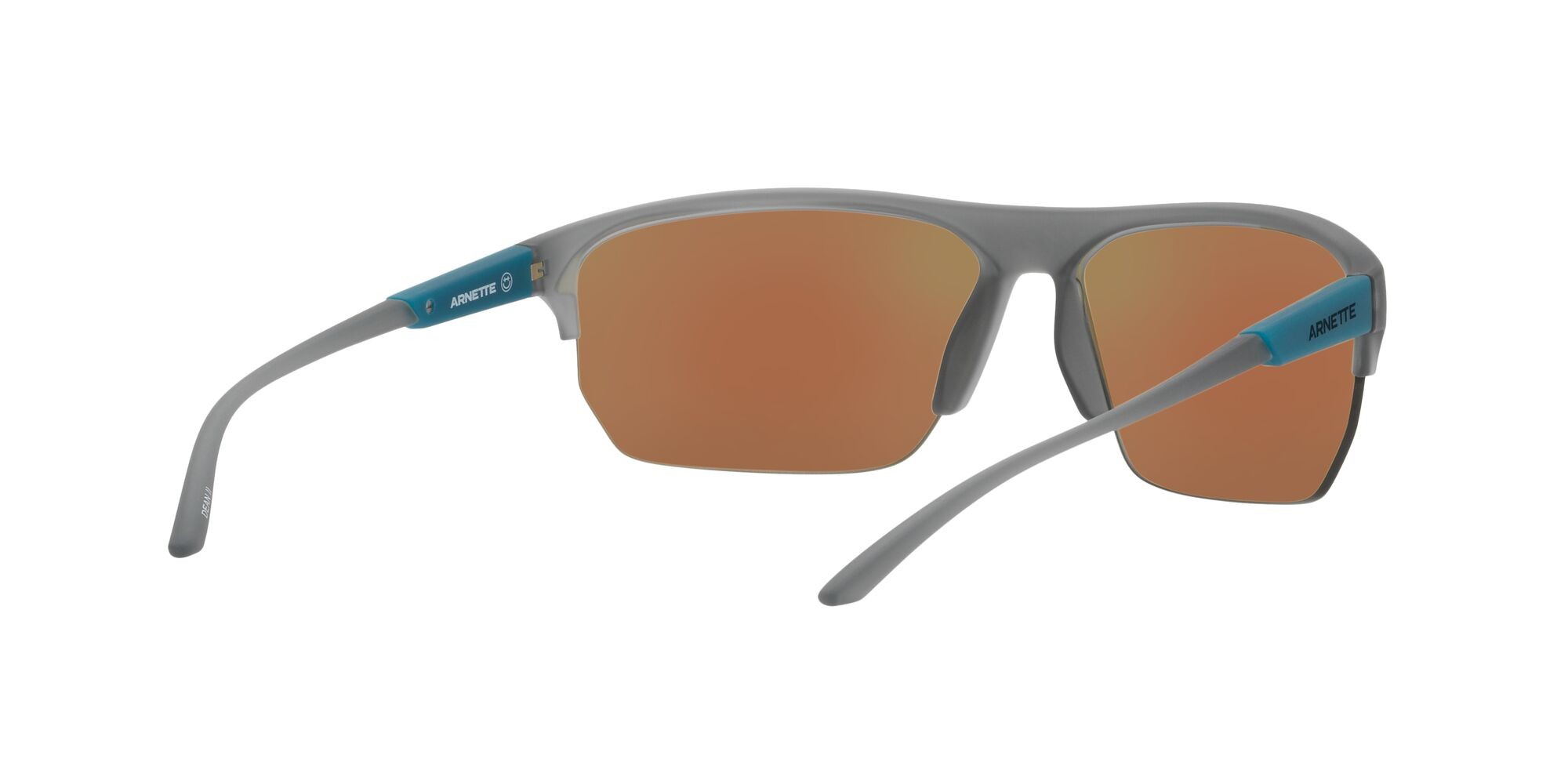 Sonnenbrillen Arnette Dean Ii AN 4308 (2848Y7) farbe grigio opaco trasparente form quadratisch gläser grigio chiaro specchiato blu
