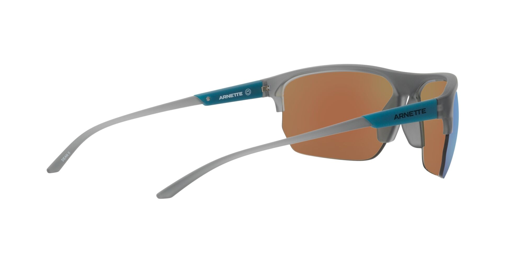 Sonnenbrillen Arnette Dean Ii AN 4308 (2848Y7) farbe grigio opaco trasparente form quadratisch gläser grigio chiaro specchiato blu