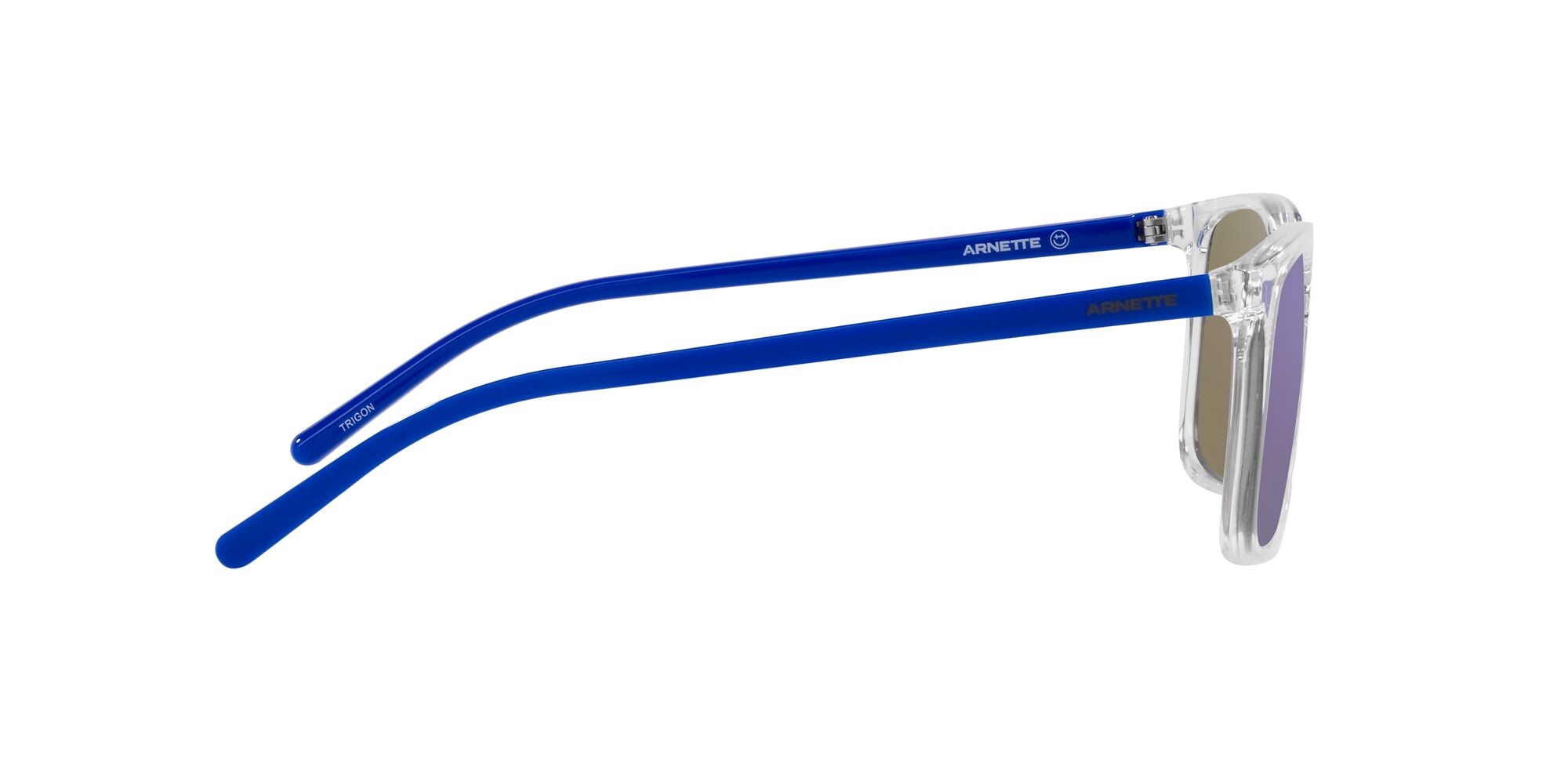 Sonnenbrillen Arnette Trigon AN 4314 (275222) farbe cristallo form rechteckig gläser polarizzata grigio scuro specchiato blu marino