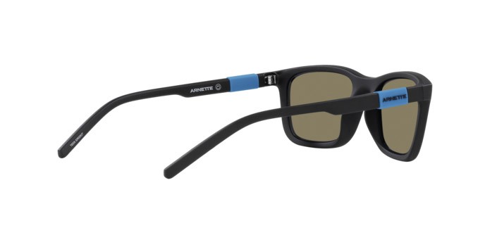 Sonnenbrillen Arnette Teen Speerit AN 4315 (275822) farbe nero opaco form quadratisch gläser celeste acqua specchiato grigio scuro, polarizzata