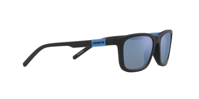 Sonnenbrillen Arnette Teen Speerit AN 4315 (275822) farbe nero opaco form quadratisch gläser celeste acqua specchiato grigio scuro, polarizzata