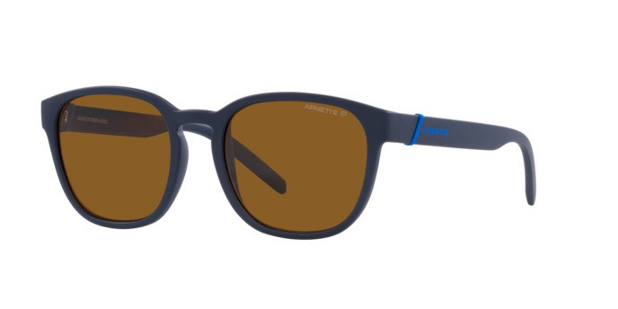 Sonnenbrillen Arnette Barranco AN 4319 (275983) farbe blu navy opaco form pantos gläser polarizzata marrone scuro
