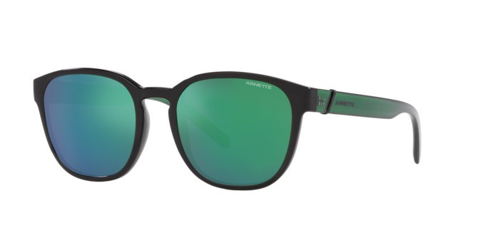 Sonnenbrillen Arnette Barranco AN 4319 (2871F2) farbe nero form pantos gläser verde specchiato