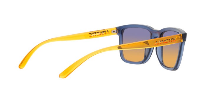 Sonnenbrillen Arnette Lebowl AN 4321 (28792H) farbe blu trasparente form rechteckig gläser blu con arancio