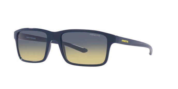 Sonnenbrillen Arnette Mwamba AN 4322 (27622A) farbe blu form rechteckig gläser verde chiaro / blu scuro