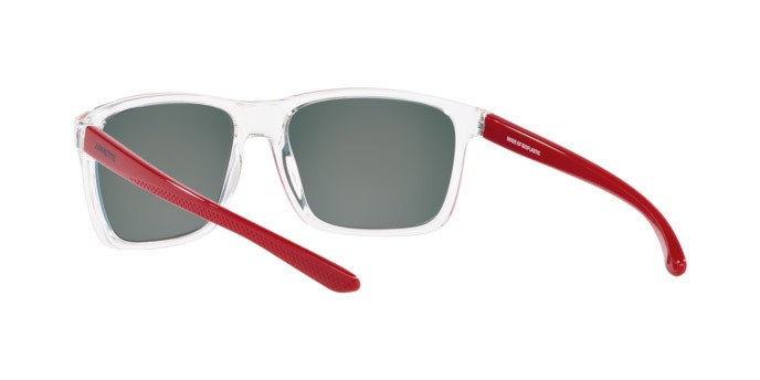 Sonnenbrillen Arnette Sokatra AN 4323 (27556Q) farbe cristallo form quadratisch gläser arancione specchiato grigio / giallo