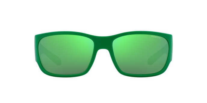 Sonnenbrillen Arnette Lil' Snap AN 4324 (2878F2) farbe verde opaco form quadratisch gläser verde specchiato