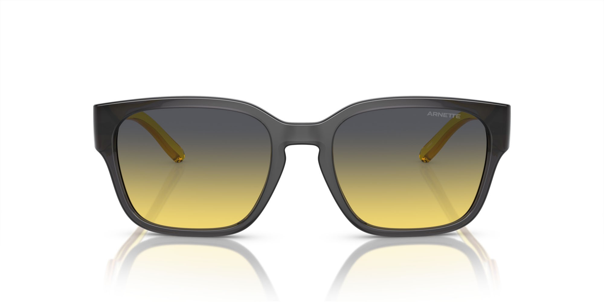 Sonnenbrillen Arnette Hamie AN 4325 (27862Q) farbe grigio trasparente form quadratisch gläser giallo / grigio scuro