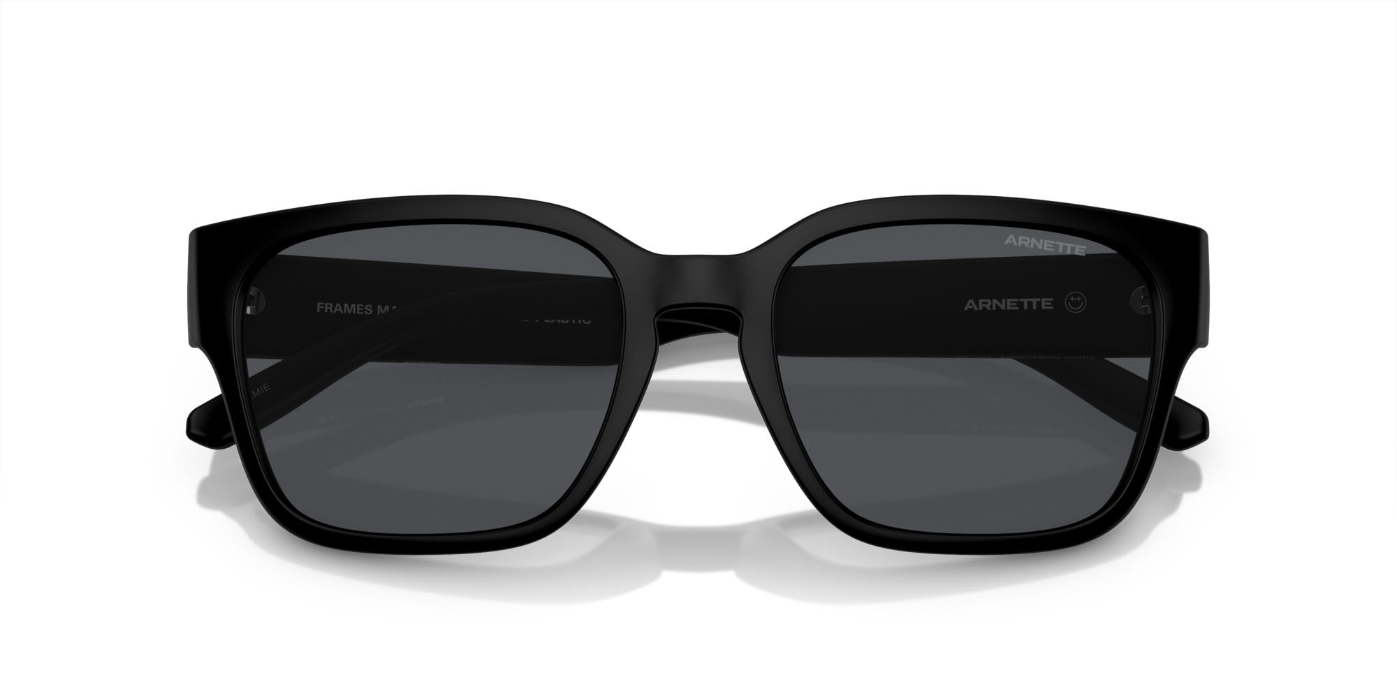 Occhiali da sole Arnette Hamie AN 4325 (290087) colore nero riciclato opaco forma quadrato lenti grigio scuro