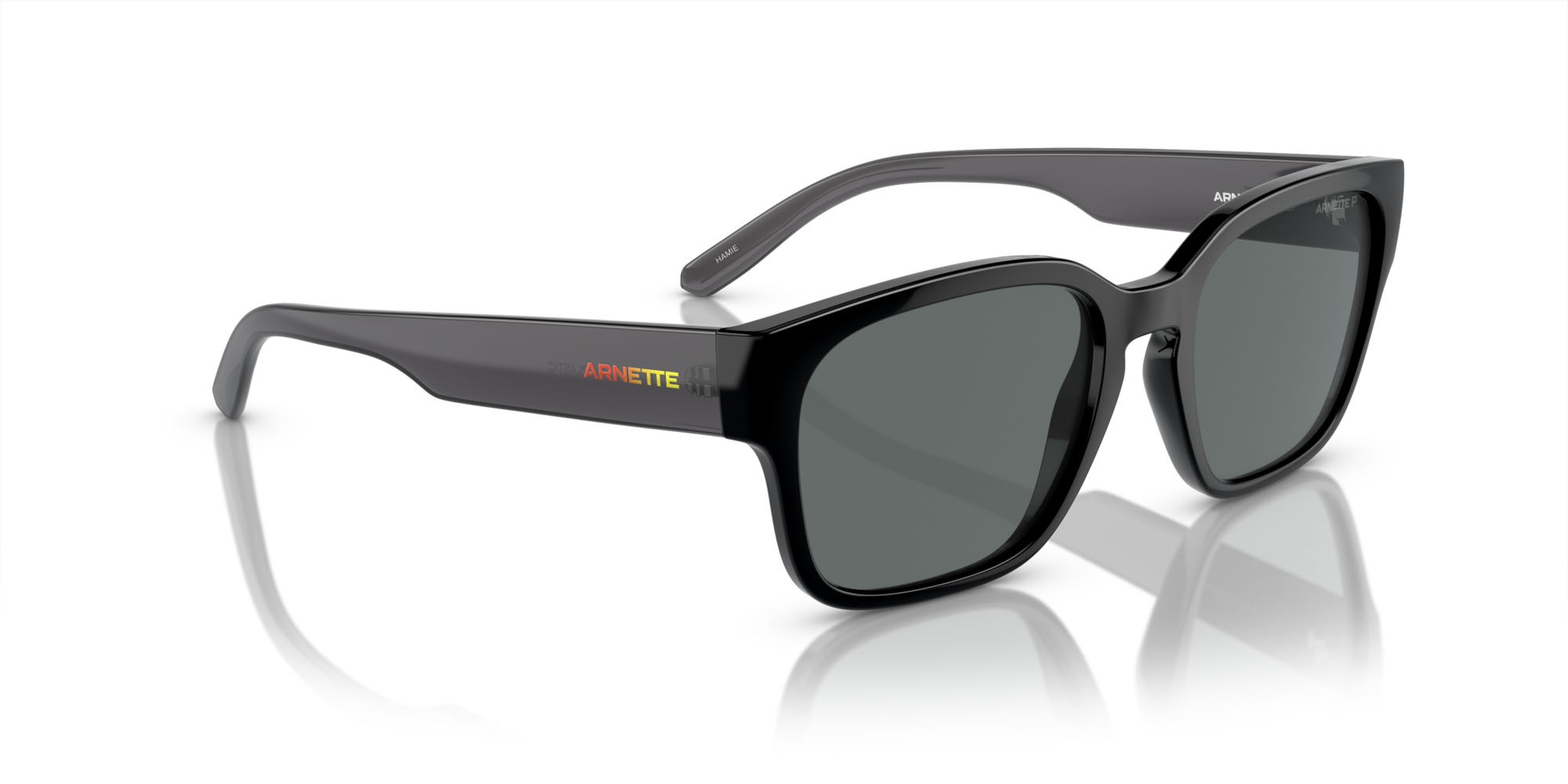 Sunglasses Arnette Hamie AN 4325 (291081) color nero shape square lenses polarizzata grigio scuro
