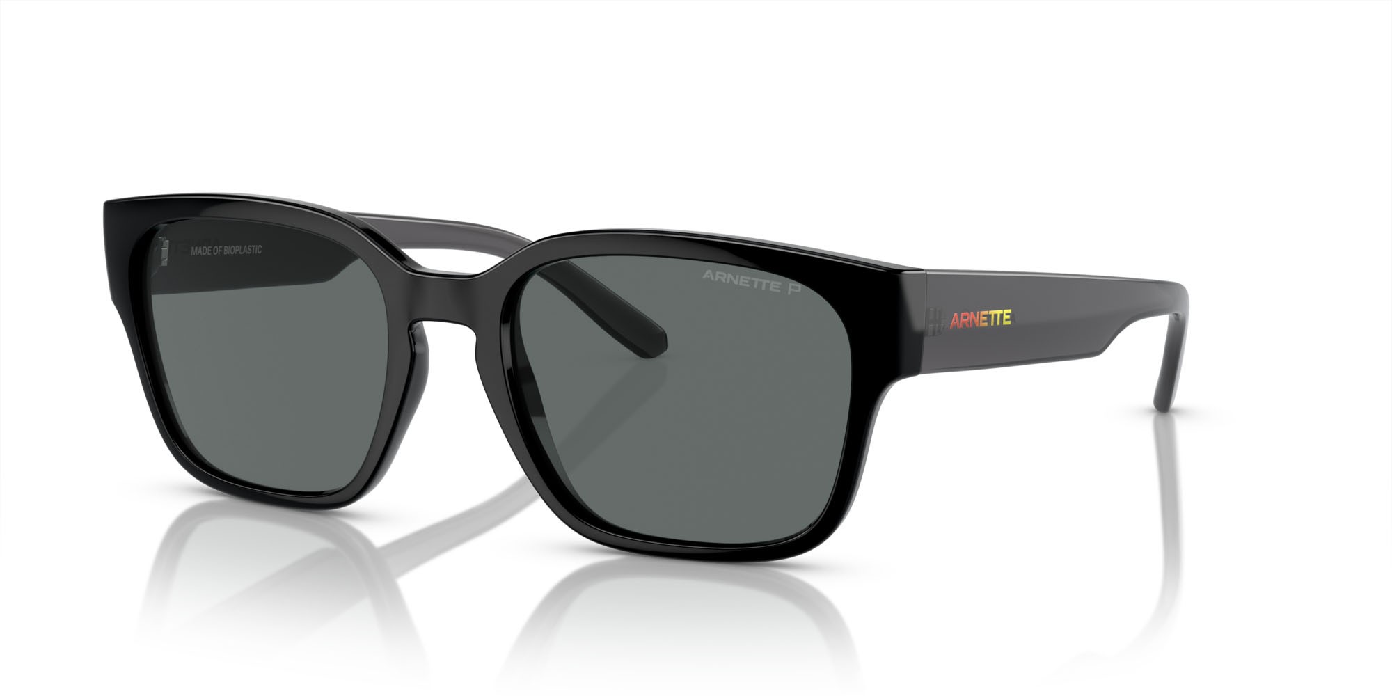 Sunglasses Arnette Hamie AN 4325 (291081) color nero shape square lenses polarizzata grigio scuro