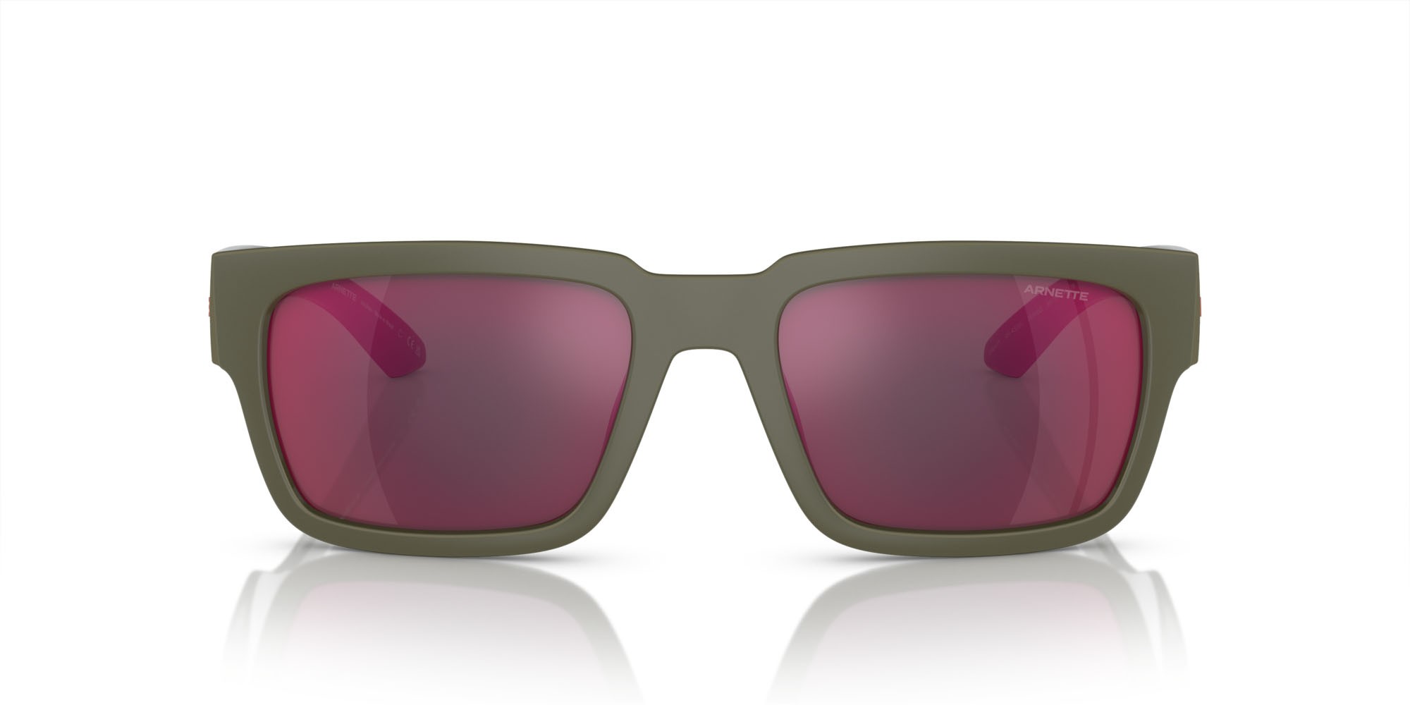 Sonnenbrillen Arnette Samhty AN 4326U (28546Q) farbe verde militare form aviator gläser arancione specchiato grigio / giallo