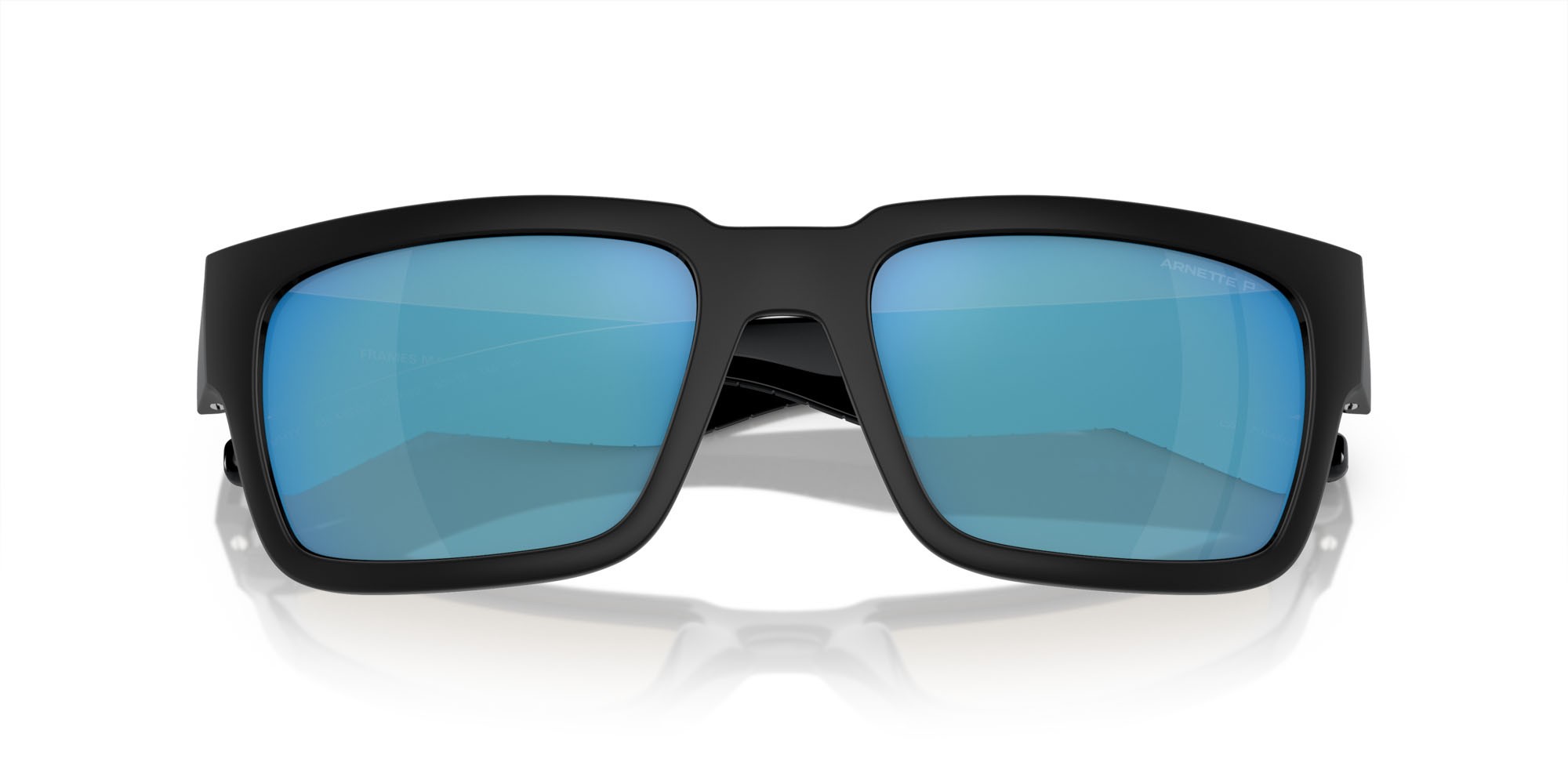Sonnenbrillen Arnette Samhty AN 4326U (290022) farbe nero riciclato form aviator gläser celeste acqua specchiato grigio scuro, polarizzata