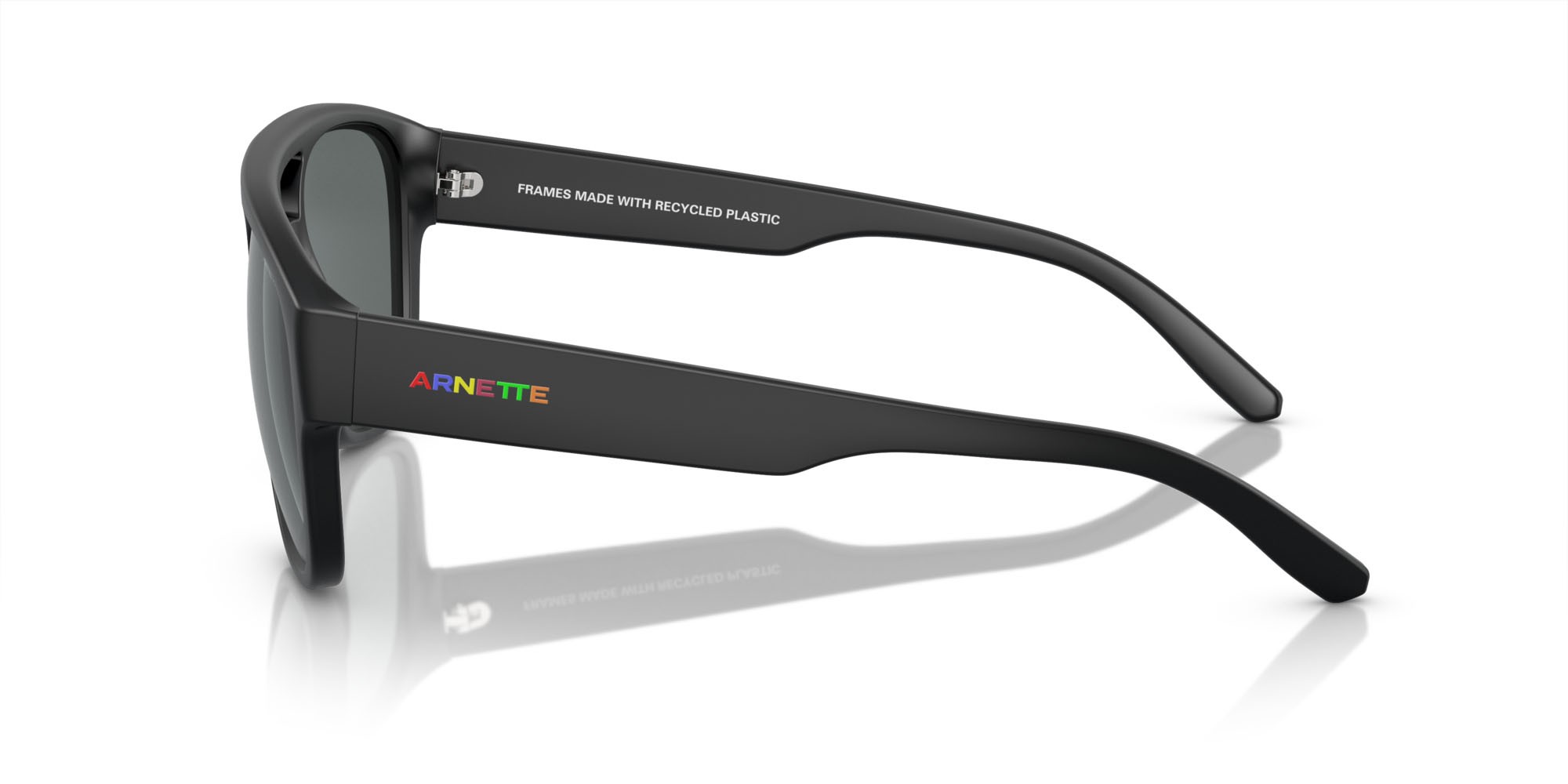 Sonnenbrillen Arnette Mew2 AN 4327 (290081) farbe nero riciclato opaco form aviator gläser polarized grigia