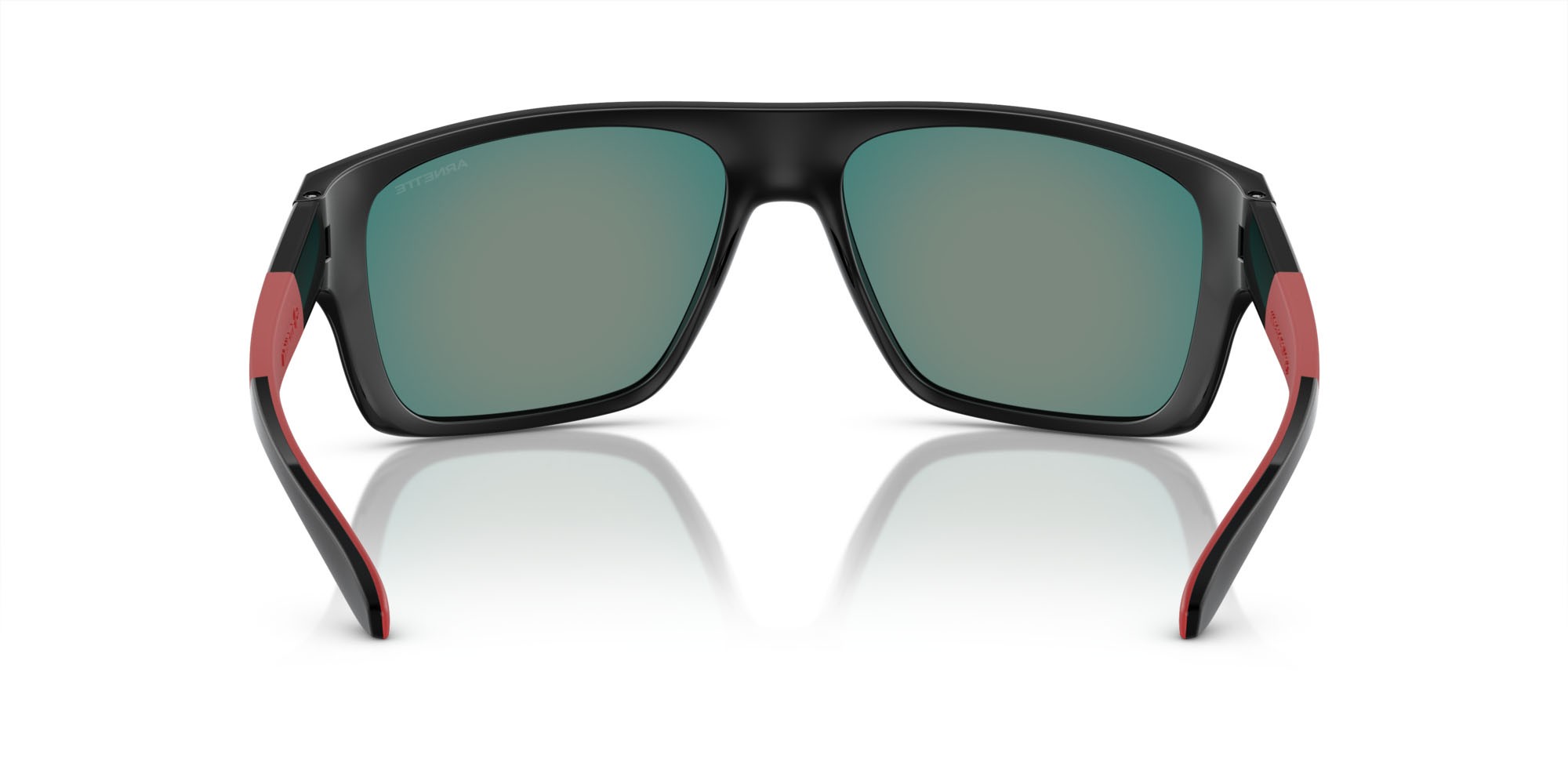 Occhiali da sole Arnette Hijiki AN 4330 (27536Q) colore nero forma quadrato lenti rosso specchiato grigio scuro/giallo