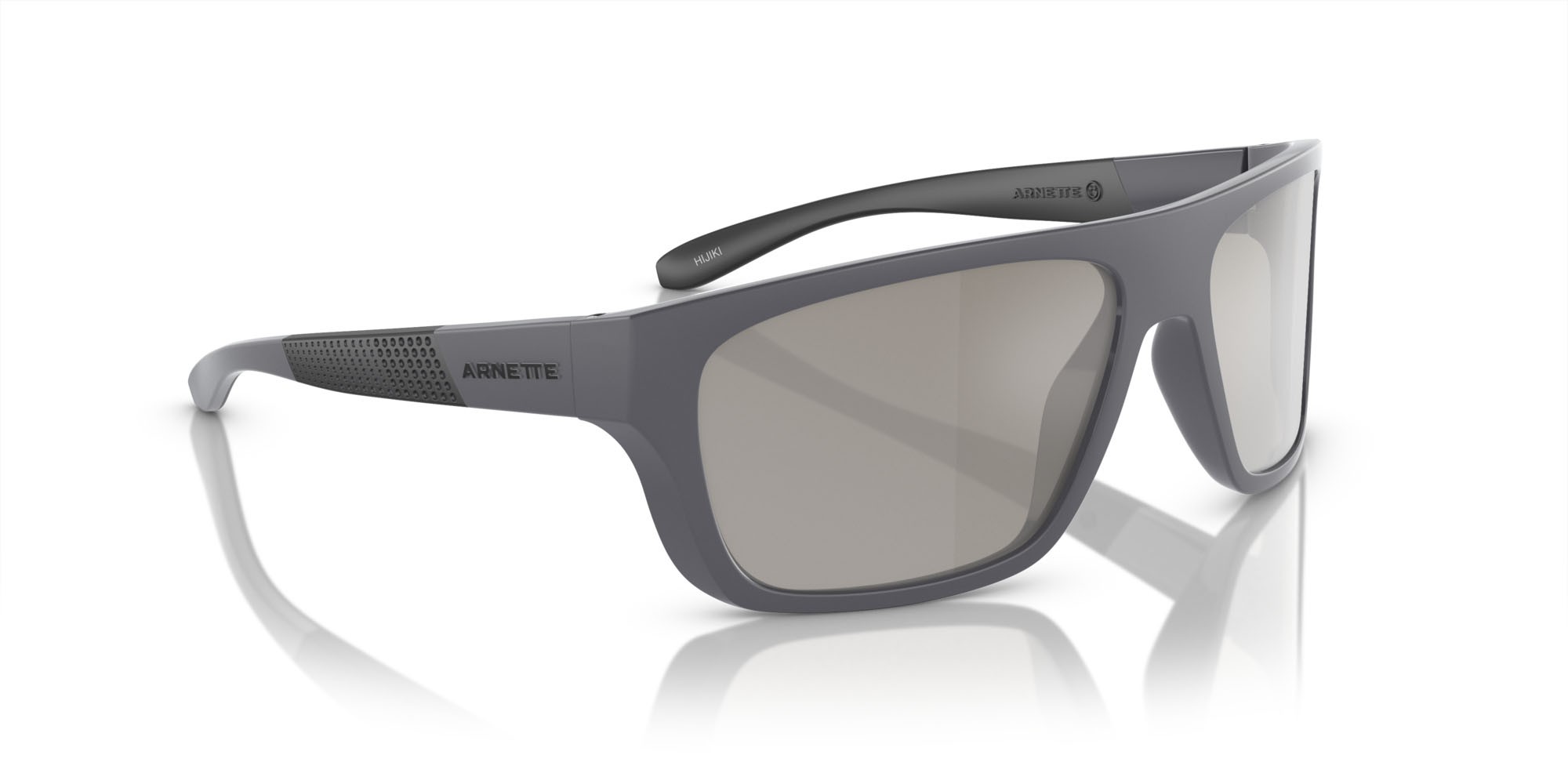 Sonnenbrillen Arnette Hijiki AN 4330 (28536G) farbe grigio form quadratisch gläser grigio chiaro specchiato argento