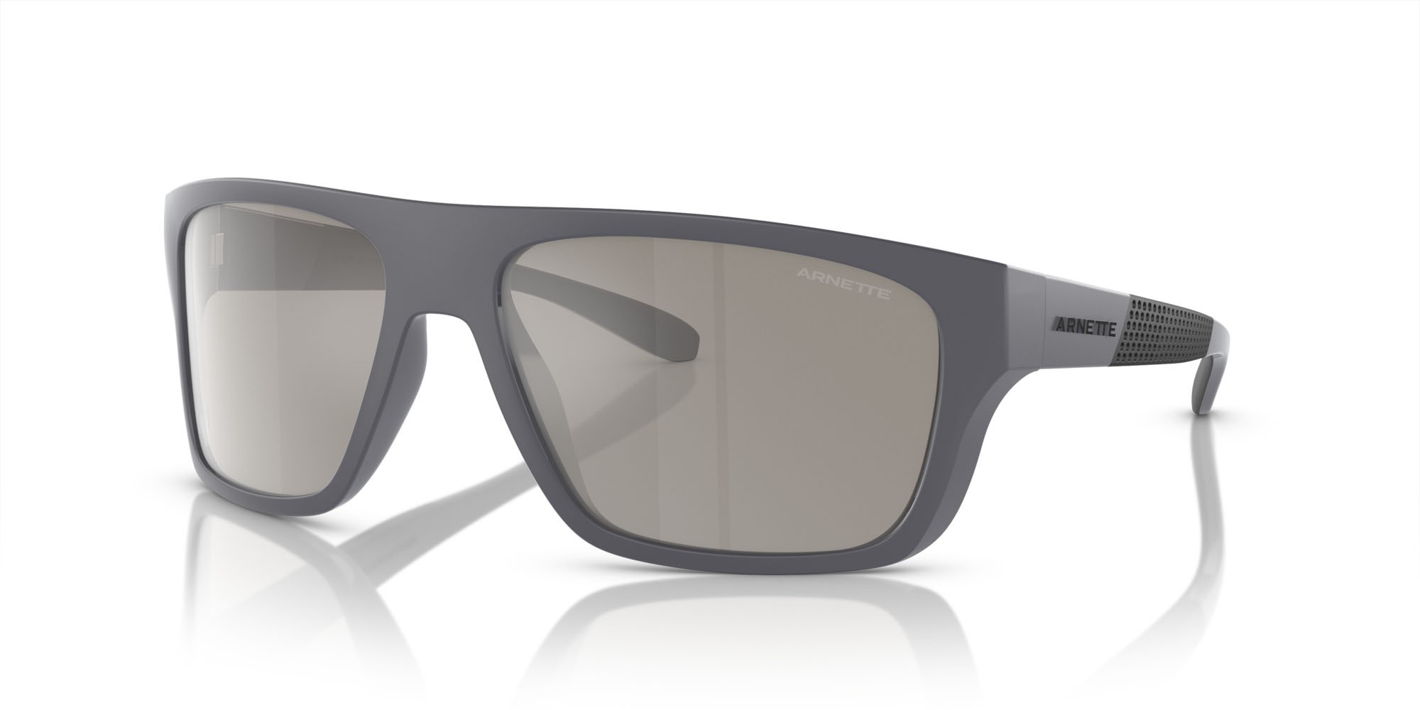 Sonnenbrillen Arnette Hijiki AN 4330 (28536G) farbe grigio form quadratisch gläser grigio chiaro specchiato argento