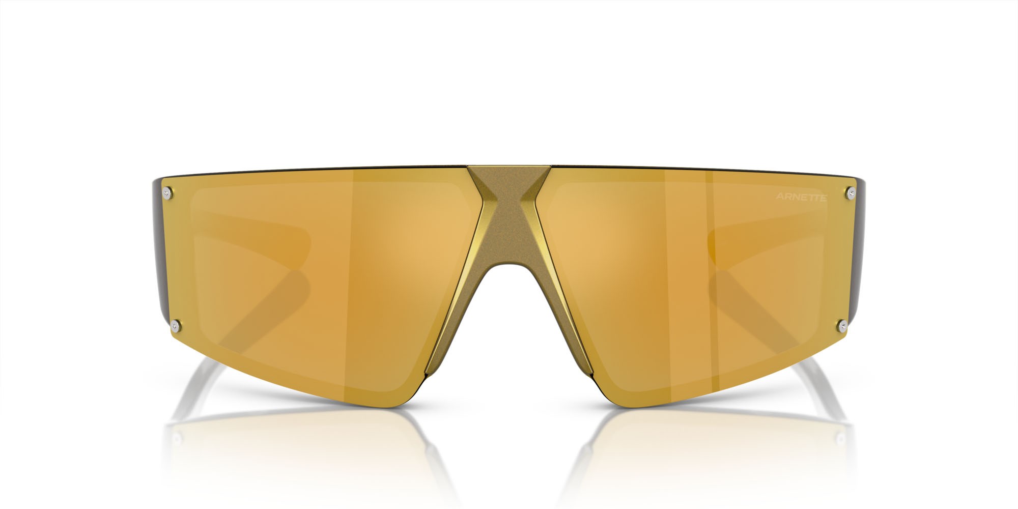 Sonnenbrillen Arnette Saturnya AN 4332 (29227P) farbe oro alumina form rechteckig gläser marrone specchiato oro