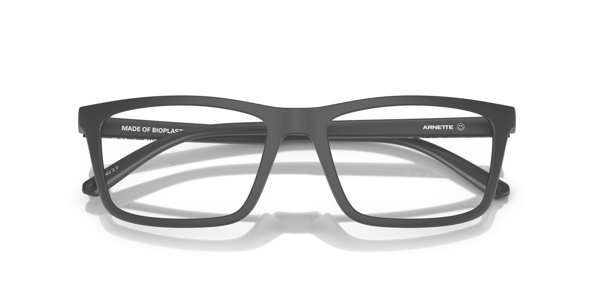 Sunglasses Arnette Hypno 2.0 AN 4333 (28411W) color grigio scuro opaco shape rectangle lenses trasparente