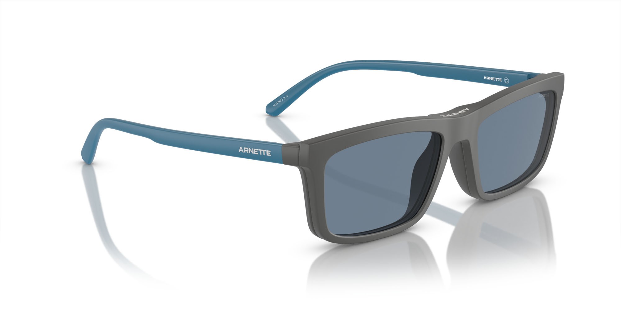 Sonnenbrillen Arnette Hypno 2.0 AN 4333 (29301W) farbe grigio medio opaco form rechteckig gläser trasparente