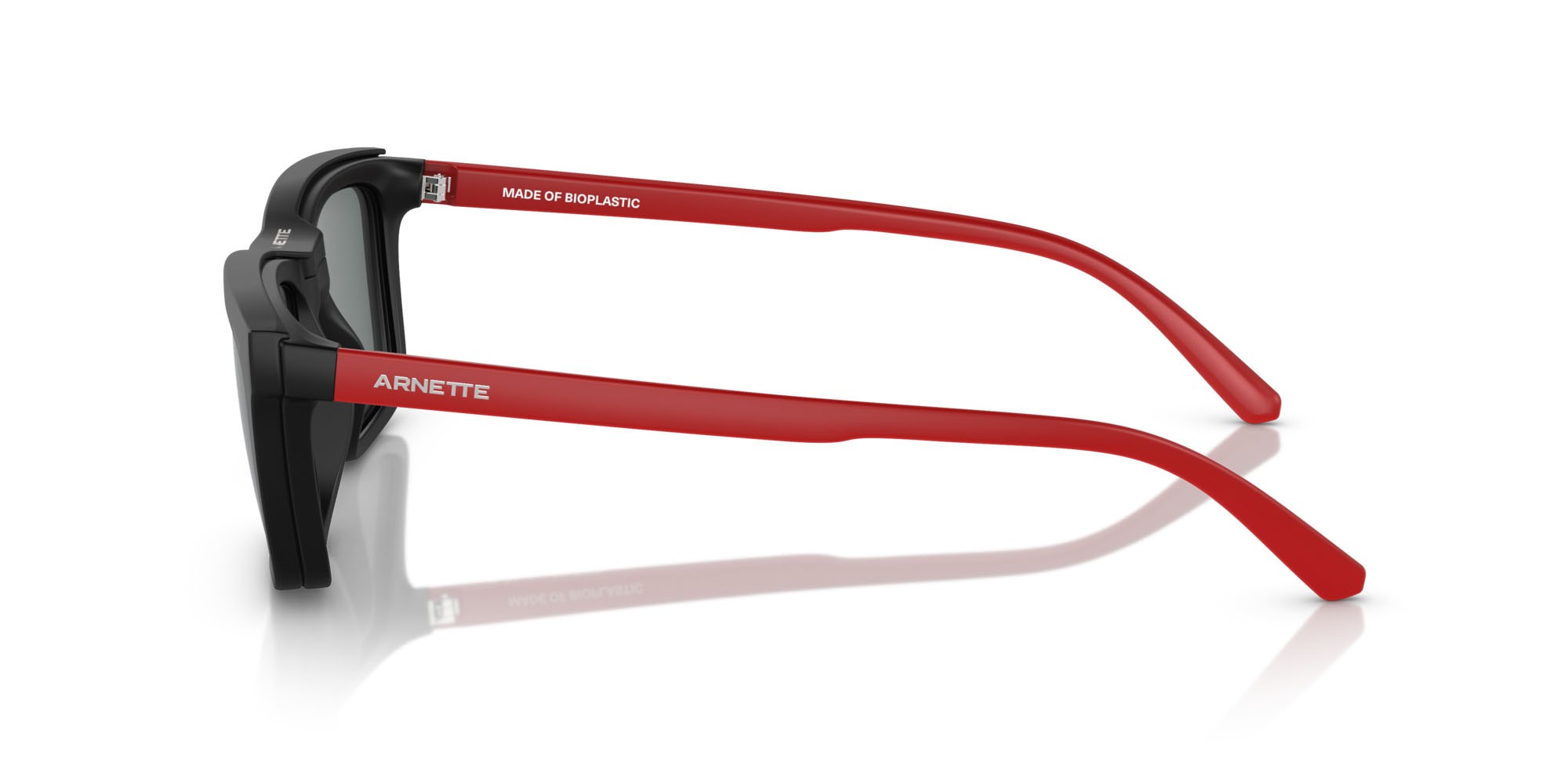Sunglasses Arnette Hypno 2.0 AN 4333 (29311W) color nero opaco shape rectangle lenses trasparente