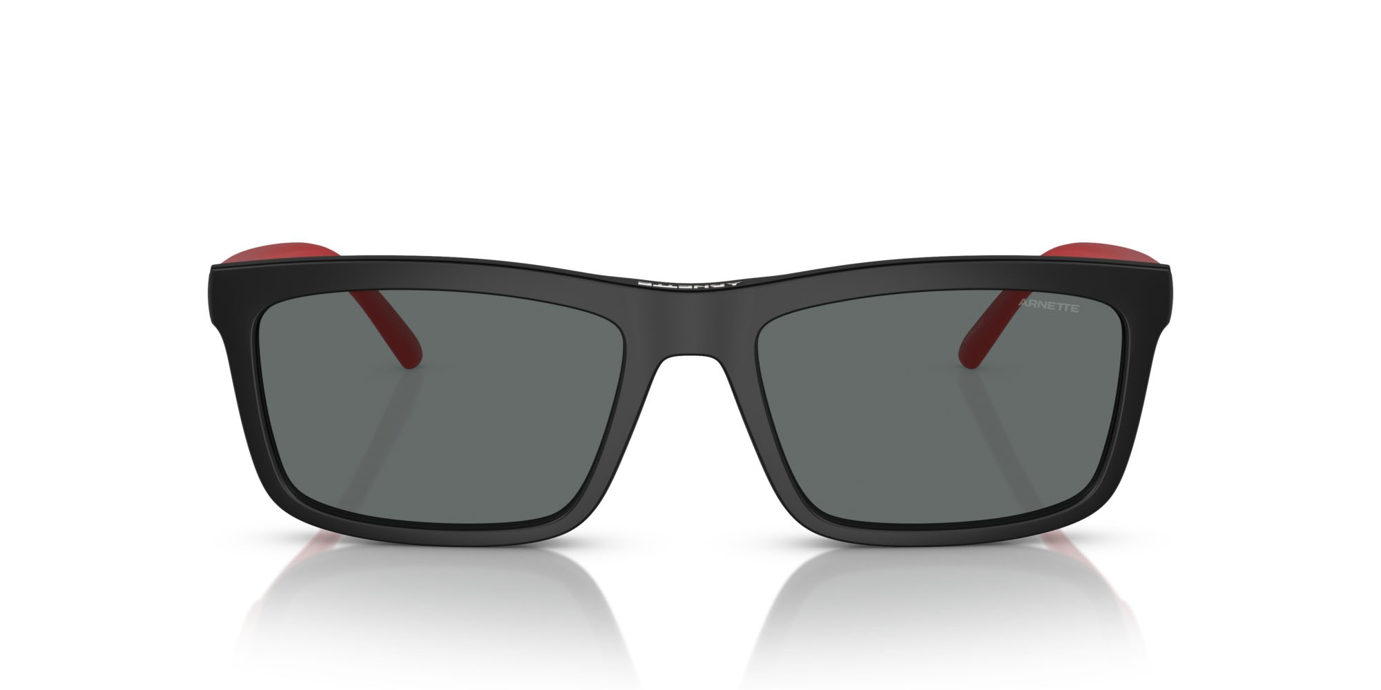 Sunglasses Arnette Hypno 2.0 AN 4333 (29311W) color nero opaco shape rectangle lenses trasparente