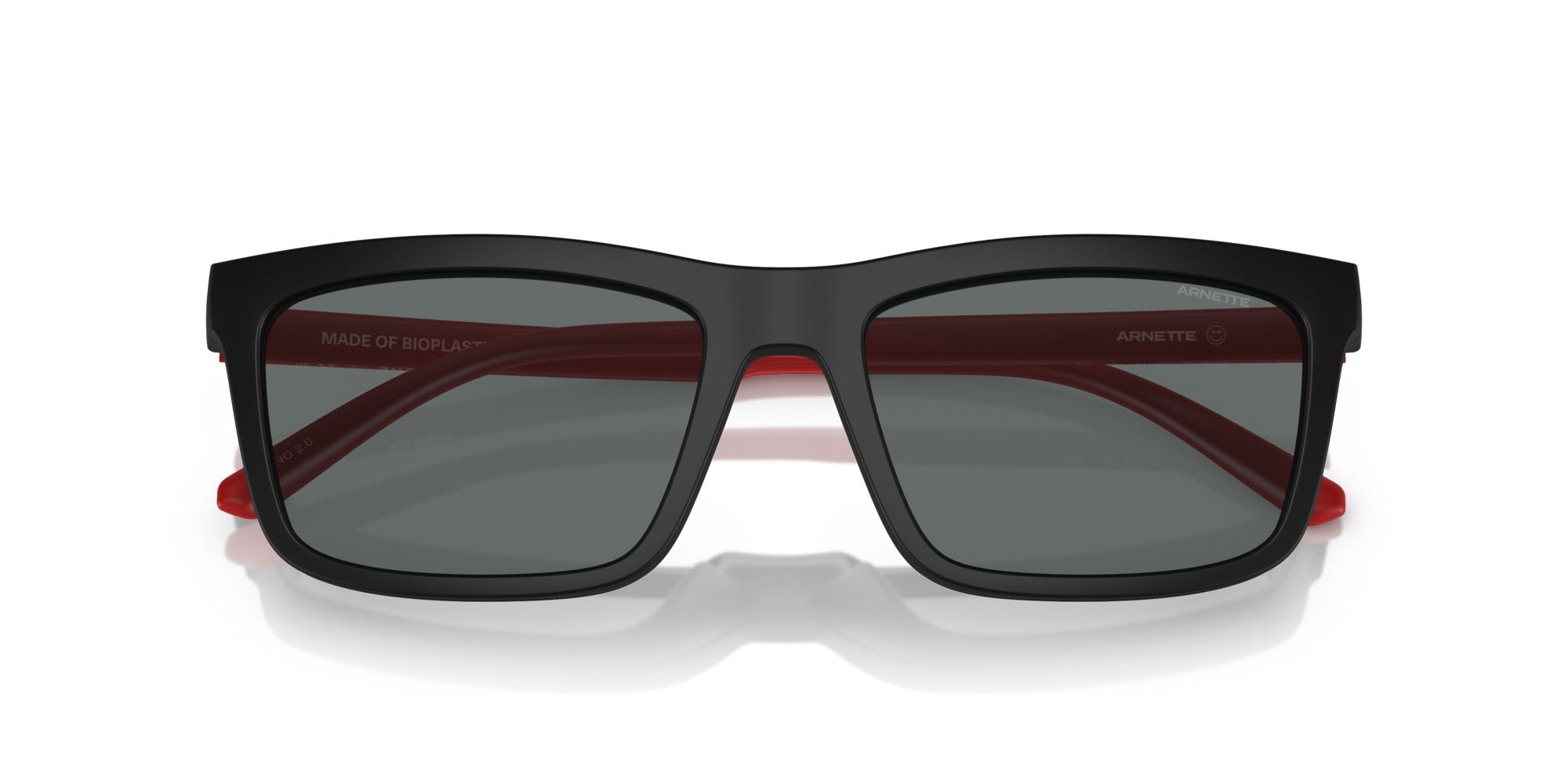 Sunglasses Arnette Hypno 2.0 AN 4333 (29311W) color nero opaco shape rectangle lenses trasparente