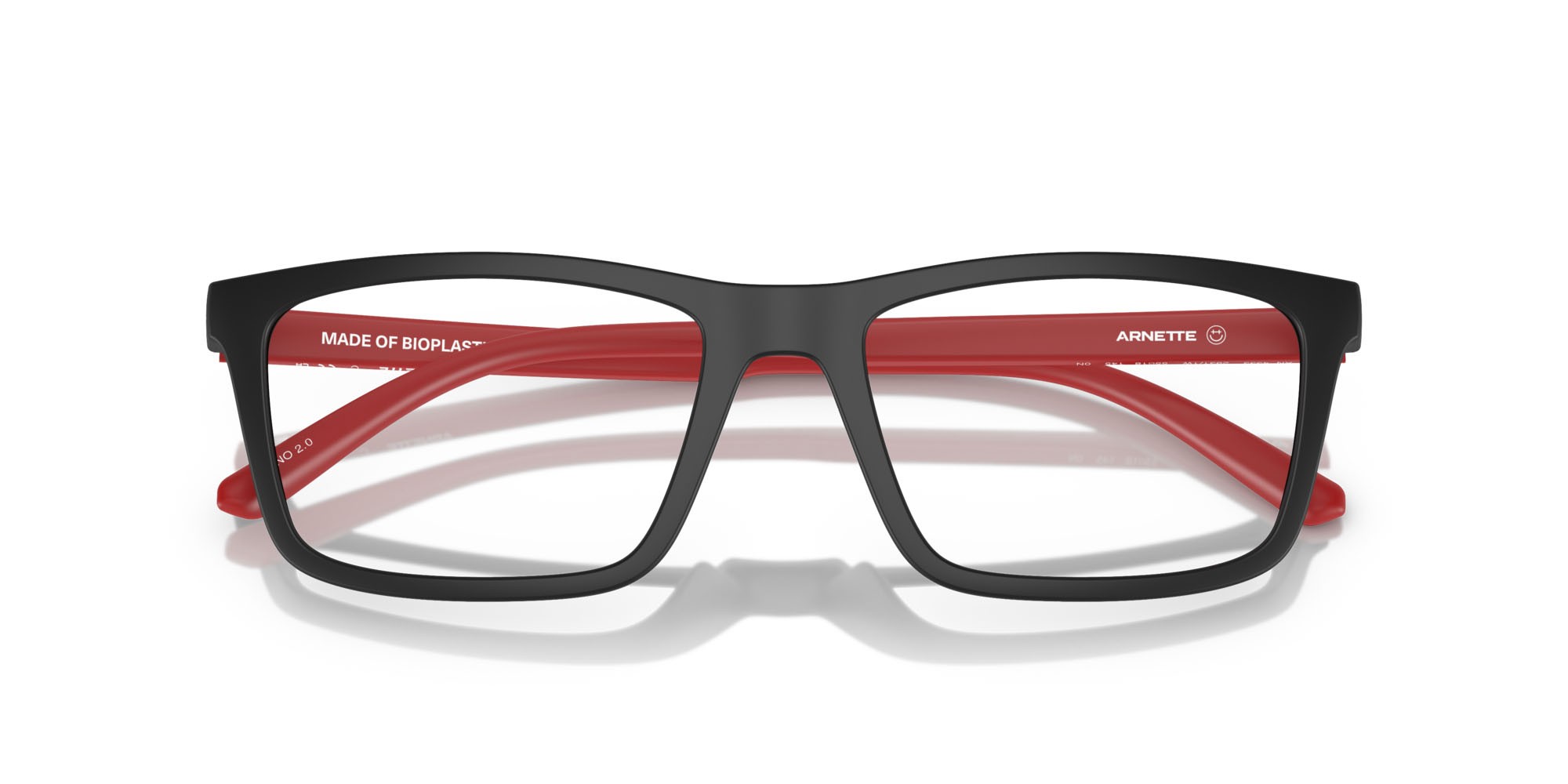 Sunglasses Arnette Hypno 2.0 AN 4333 (29311W) color nero opaco shape rectangle lenses trasparente