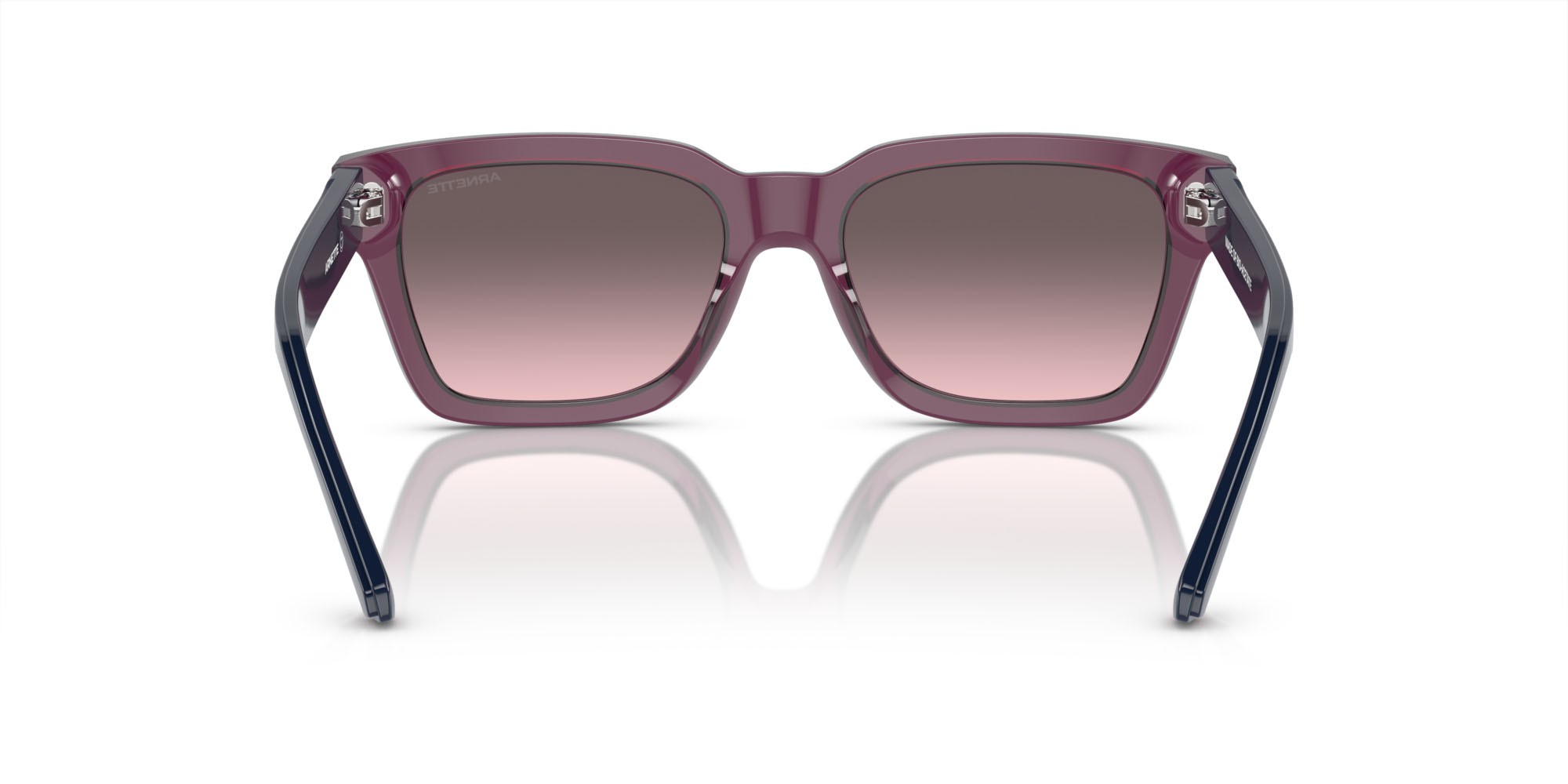 Sonnenbrillen Arnette Cold Heart 2.0 AN 4334 (1244H9) farbe borgogna trasparente form quadratisch gläser rosa sfumato grigio specchiato blu