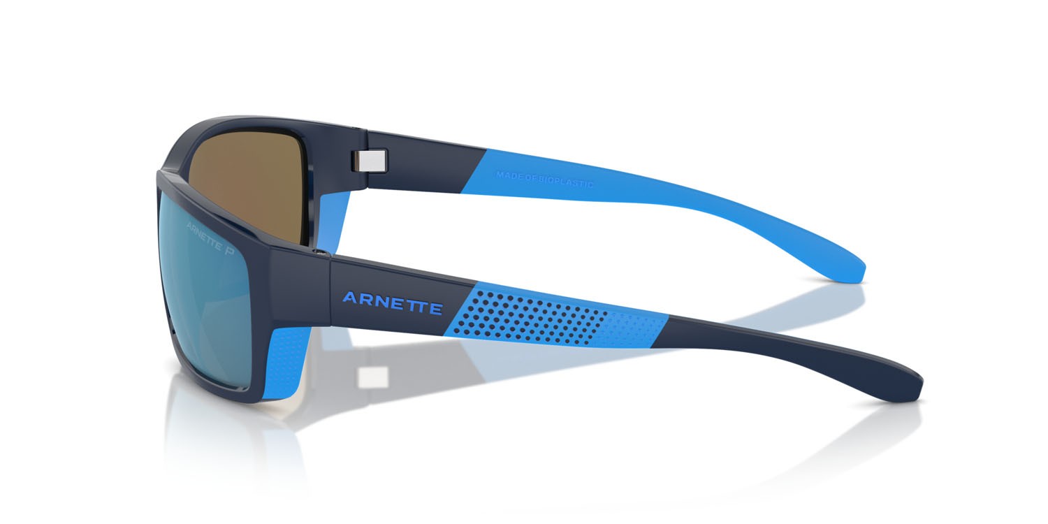 Sonnenbrillen Arnette Frambuesa AN 4336 (275422) farbe dark blue/lt blue matte/shiny form rechteckig gläser polarizzata grigio scuro specchiato blu marino