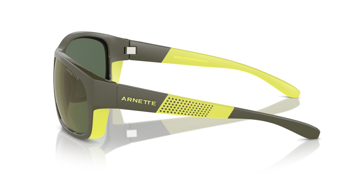 Sunglasses Arnette Floresta AN 4337 (28546R) color military/lime matte/shiny shape square lenses verde scuro specchiato petrolio