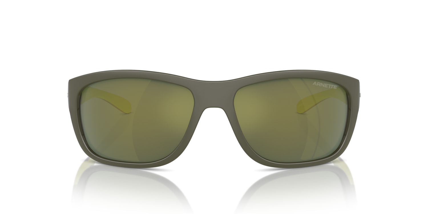 Sunglasses Arnette Floresta AN 4337 (28546R) color military/lime matte/shiny shape square lenses verde scuro specchiato petrolio