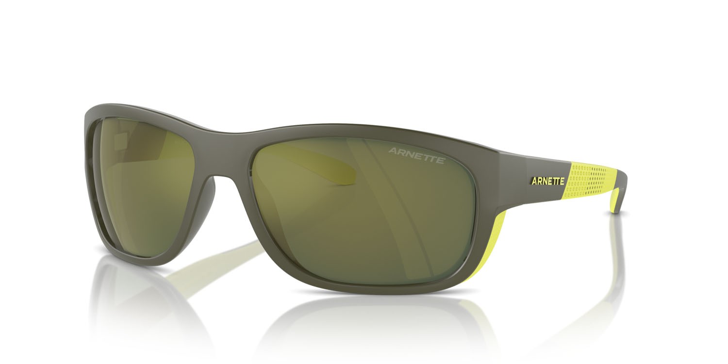 Sunglasses Arnette Floresta AN 4337 (28546R) color military/lime matte/shiny shape square lenses verde scuro specchiato petrolio