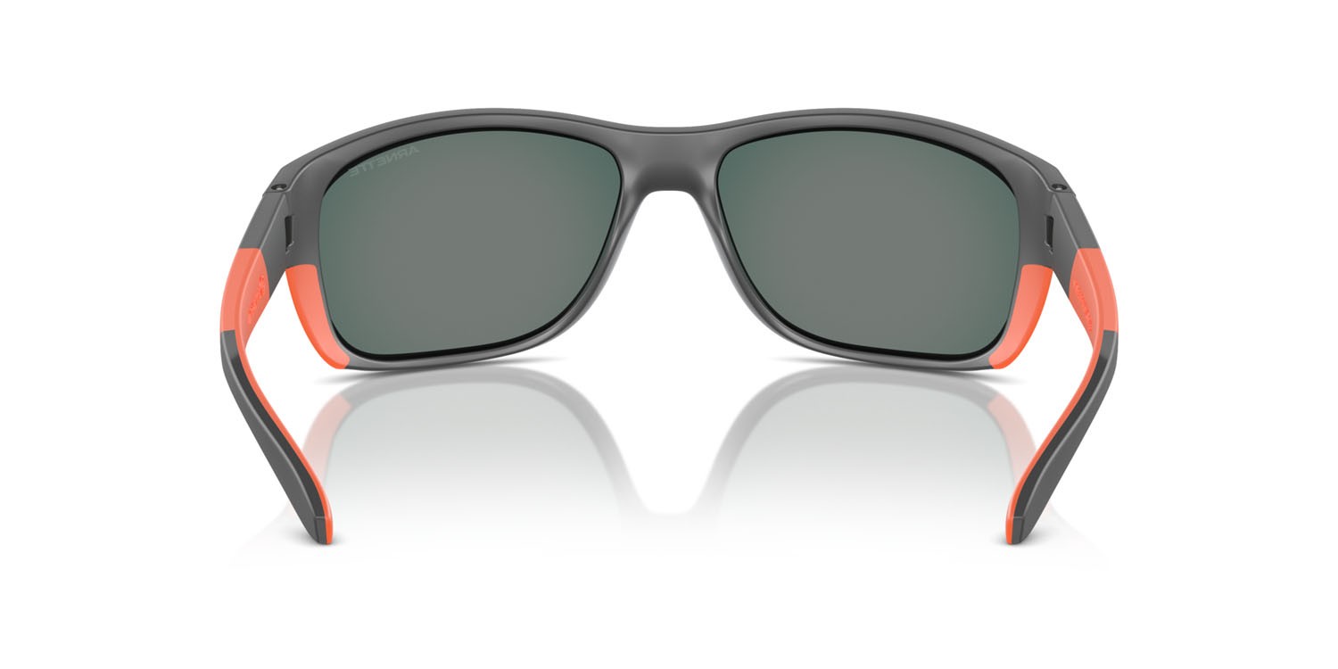 Sonnenbrillen Arnette Floresta AN 4337 (28706Q) farbe medium grey/orange matte/shiny form quadratisch gläser arancione specchiato grigio / giallo