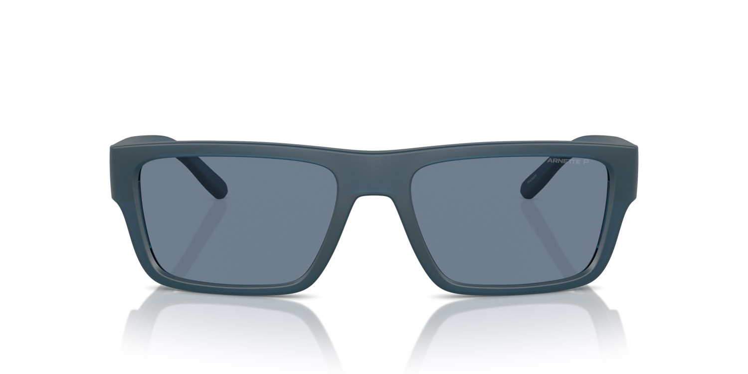 Sonnenbrillen Arnette Phoxer AN 4338 (29012V) farbe frosted blue form rechteckig gläser polarizzata blu scuro