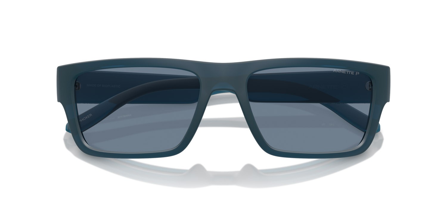 Sonnenbrillen Arnette Phoxer AN 4338 (29012V) farbe frosted blue form rechteckig gläser polarizzata blu scuro