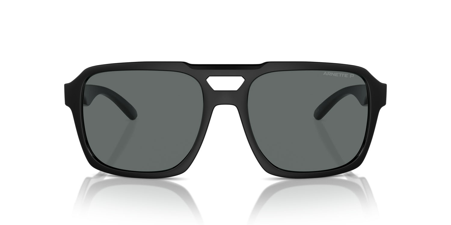 Occhiali da sole Arnette Keia AN 4339 (290081) colore recycled black matte/shiny forma aviator lenti polarizzata grigio scuro