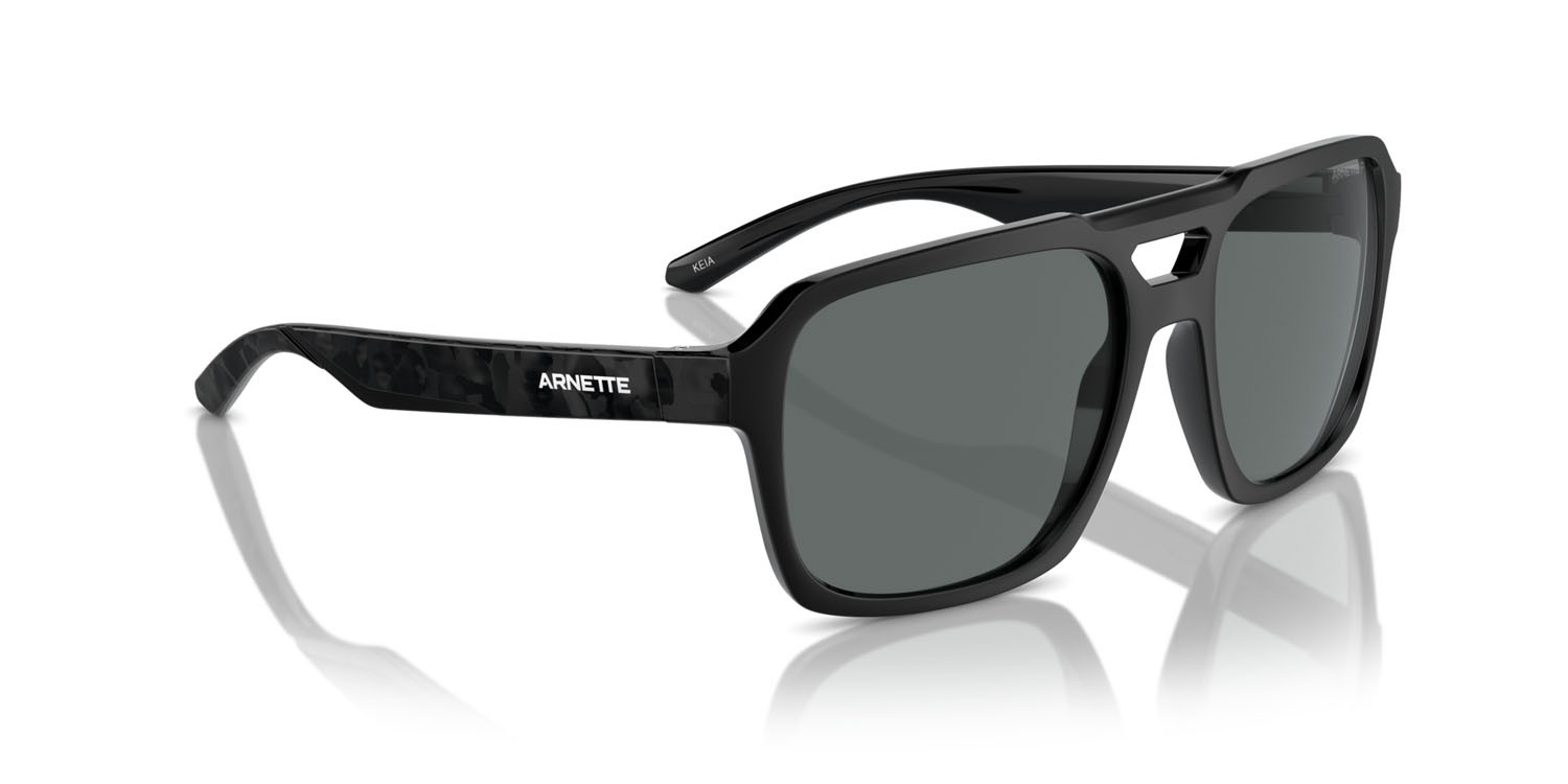 Occhiali da sole Arnette Keia AN 4339 (290081) colore recycled black matte/shiny forma aviator lenti polarizzata grigio scuro