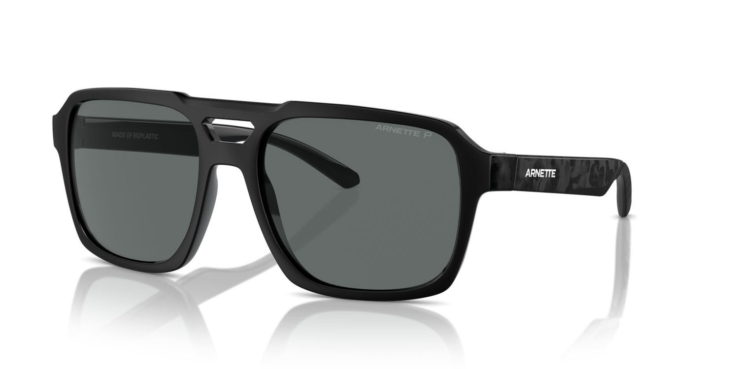 Occhiali da sole Arnette Keia AN 4339 (290081) colore recycled black matte/shiny forma aviator lenti polarizzata grigio scuro