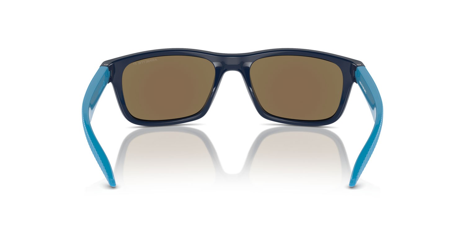 Sunglasses Arnette Deya AN 4340 (275422) color blu scuro shape square lenses polarizzata grigio scuro specchiato blu marino