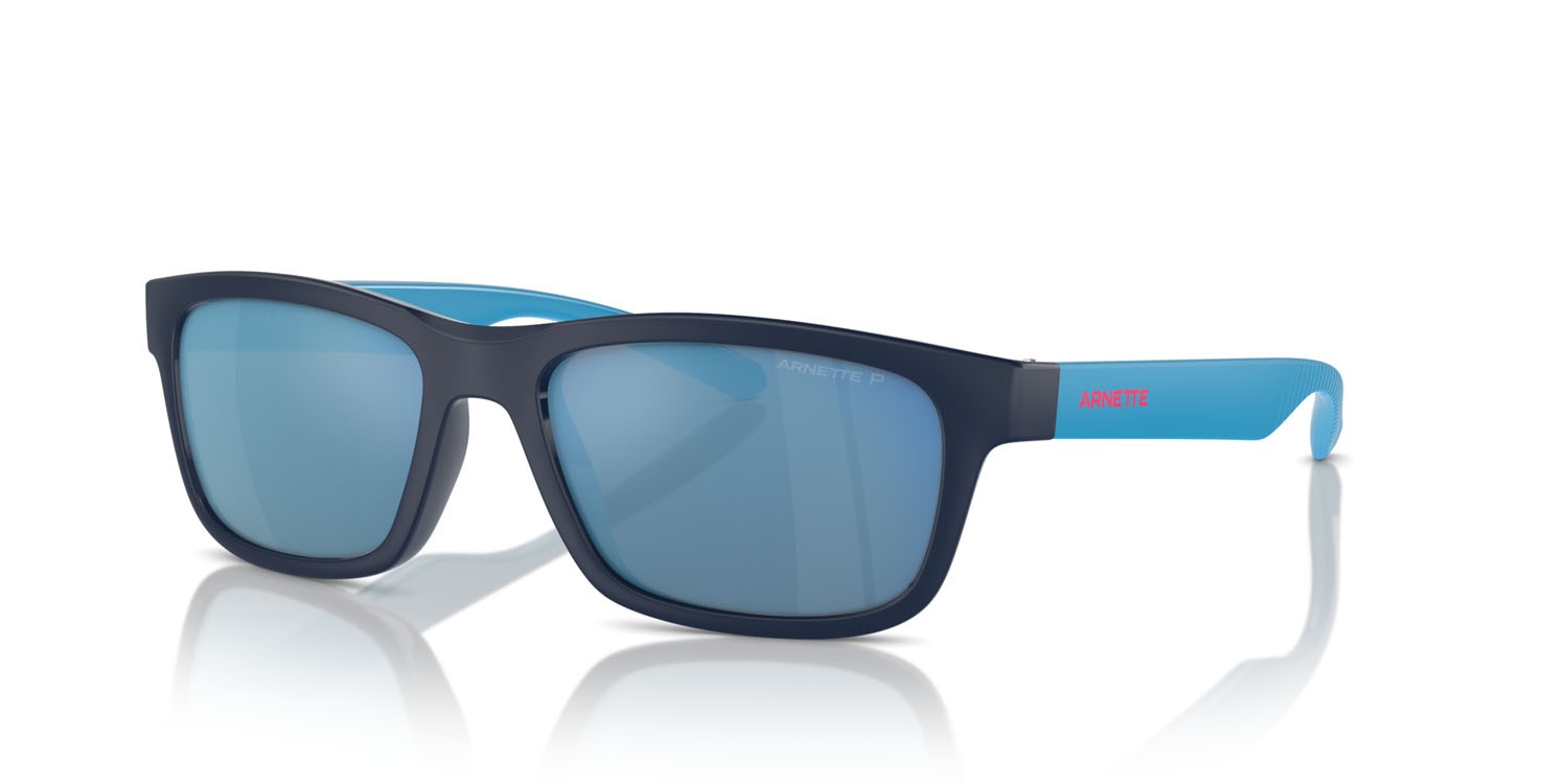 Sunglasses Arnette Deya AN 4340 (275422) color blu scuro shape square lenses polarizzata grigio scuro specchiato blu marino