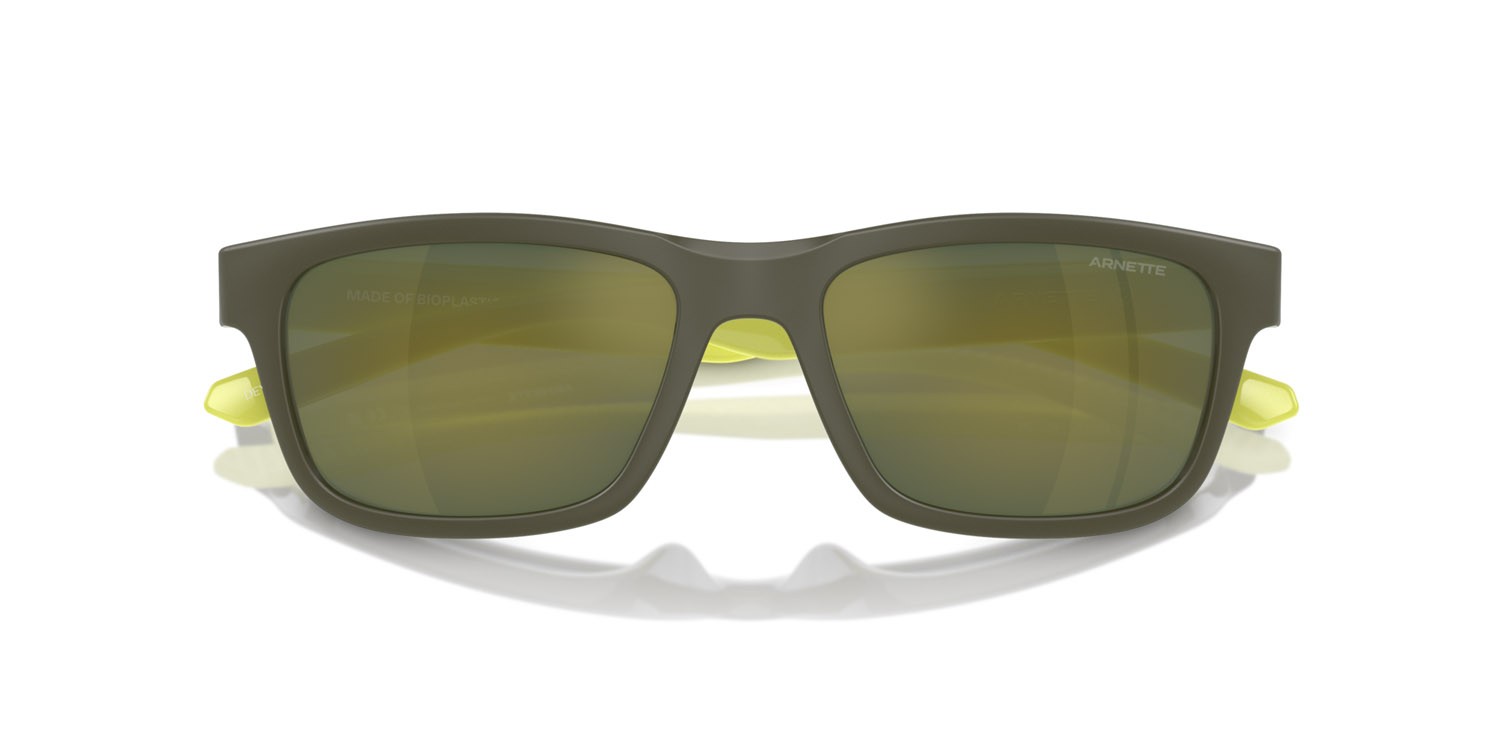 Sonnenbrillen Arnette Deya AN 4340 (28546R) farbe military form quadratisch gläser verde scuro specchiato petrolio