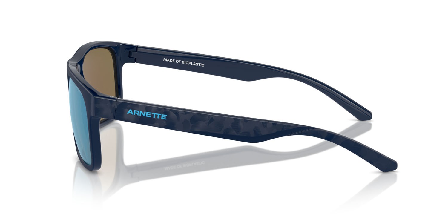 Sunglasses Arnette Khim AN 4341 (275422) color blu scuro shape square lenses polarizzata grigio scuro specchiato blu marino