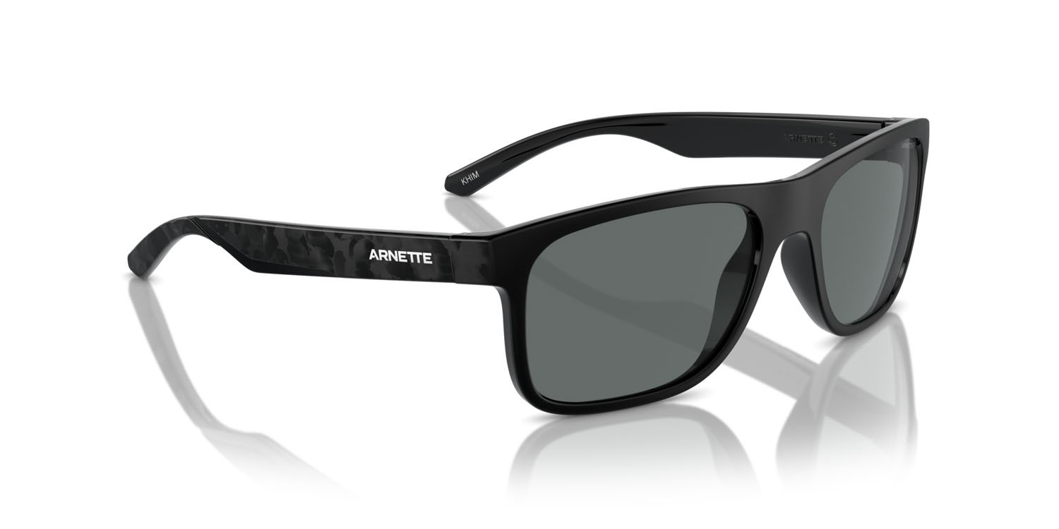 Sunglasses Arnette Khim AN 4341 (290081) color nero riciclato shape square lenses polar grigia