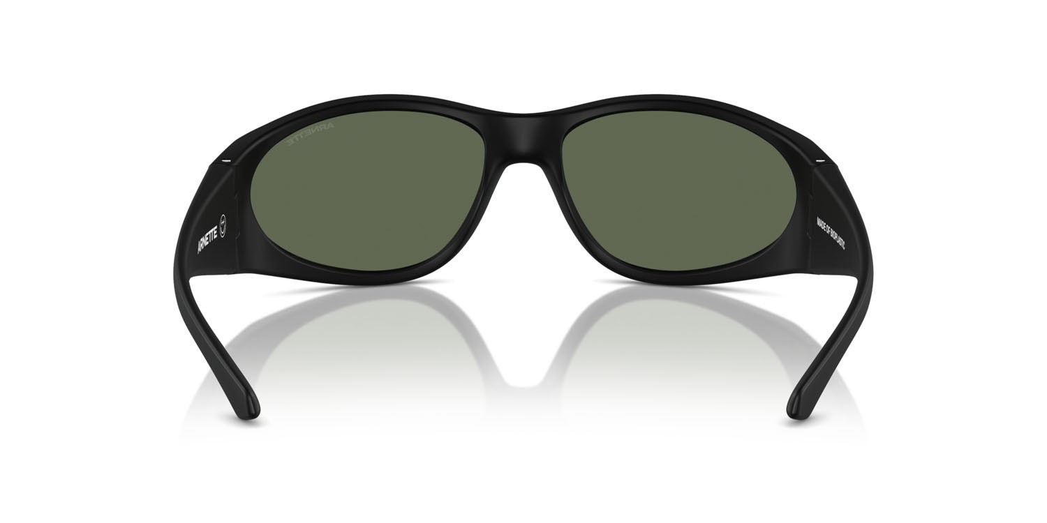 Sunglasses Arnette Ilum 2.0 AN 4342 (275871) color nero opaco shape rectangle lenses verde scuro